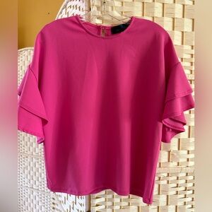 Blue Rain Vibrant Pink Blouse